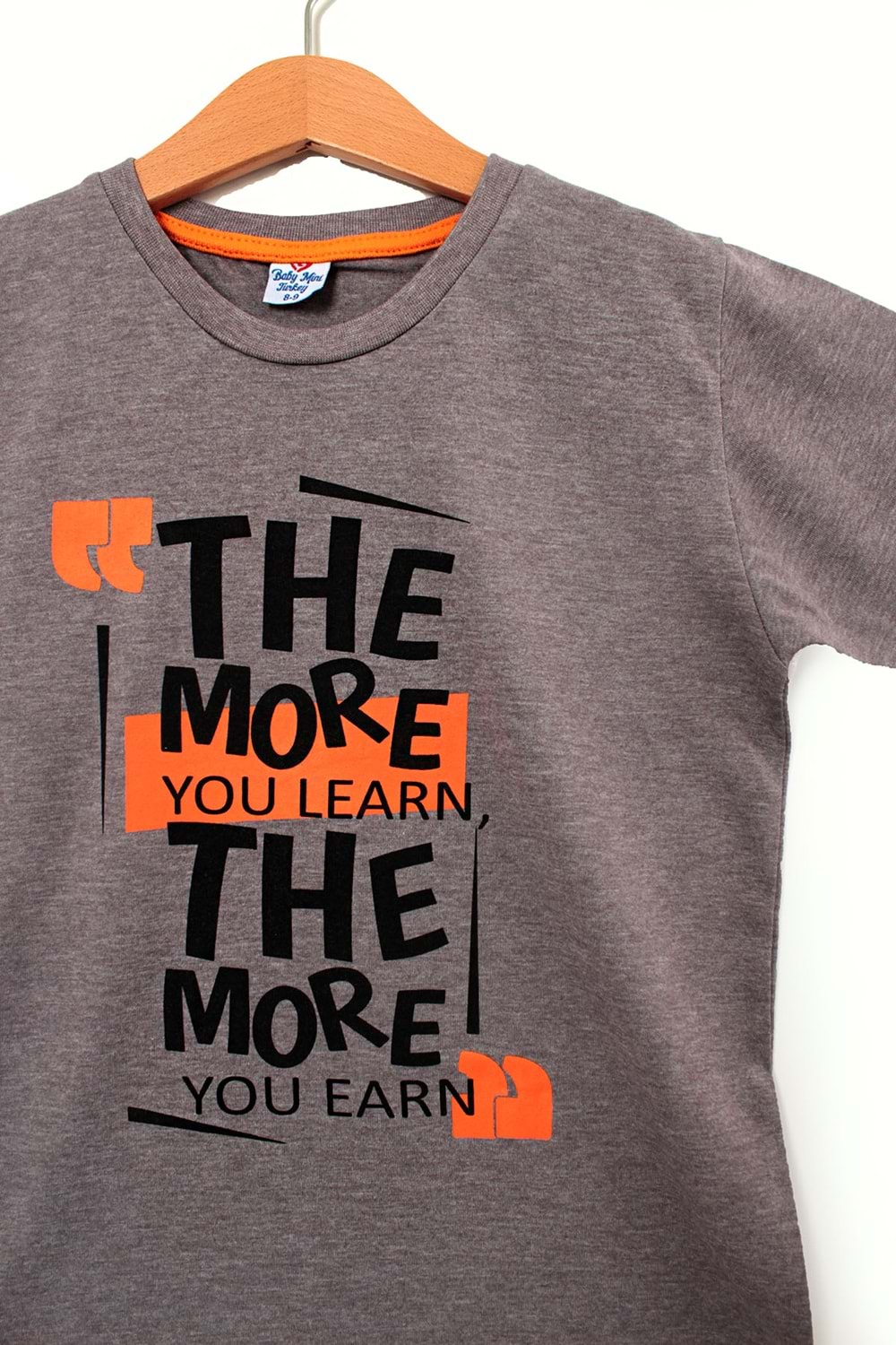 THE MORE BASKILI ERKEK TSHİRT - Baby Mini Turkey - Tshirt - GRİ - 9 YAŞ - CS2023000025-3047