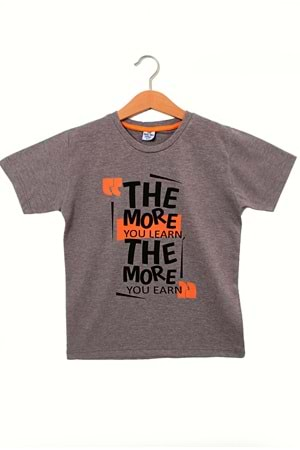 THE MORE BASKILI ERKEK TSHİRT - Baby Mini Turkey - Tshirt - GRİ - 9 YAŞ - CS2023000025-3047