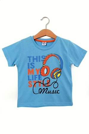 MUSİC ÇOCUK TSHİRT - Çocuksan - Tshirt - BEBE MAVİSİ - 5 YAŞ - CS2023000031-3269