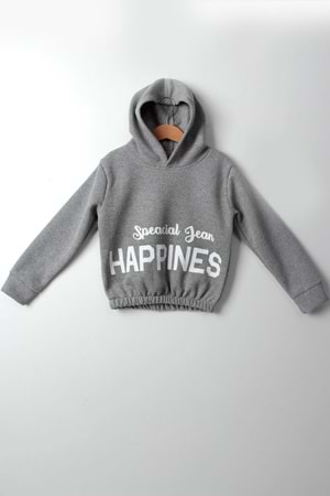 KIZ ÇOCUK HAPPINES SWEATSHİRT - Çocuksan - Sweatshirt - GRİ - 9 YAŞ - CS2023000072-4280