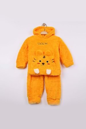 Unisex Bebek ve Çocuk Peluş Rabbit Çocuk Alt Üst Nakışlı Yumoş Welsof Takım