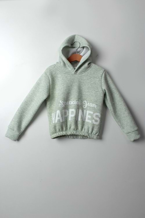 KIZ ÇOCUK HAPPINES SWEATSHİRT - Çocuksan - Sweatshirt - MİNT YEŞİLİ - 7 YAŞ - CS2023000072-4273